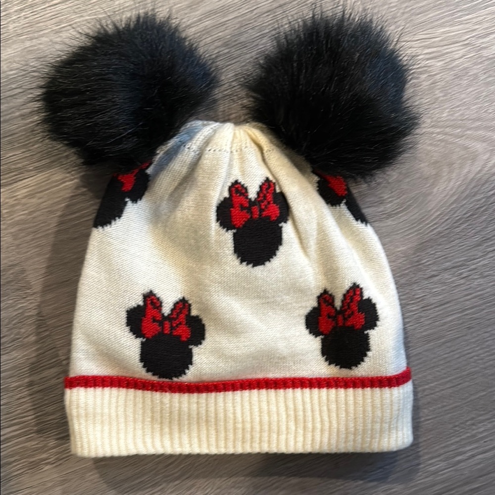 Disney Gap Kids Minnie Mouse Beanie - Black and Red